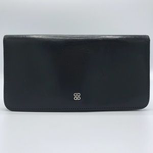 New w/ Defects Bosca Old Leather Large Snap Clutch